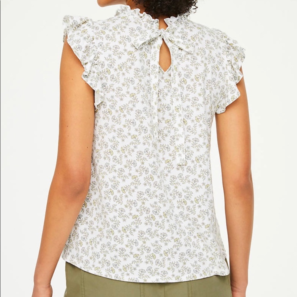 LOFT Ruffle Sleeve Blouse